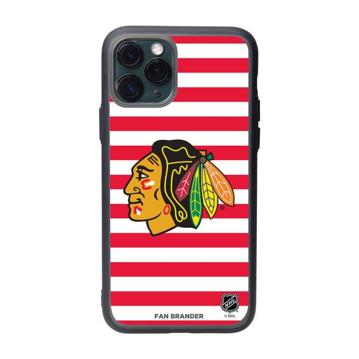 Fan Brander Slate series Phone case with Chicago Blackhawks Stripes