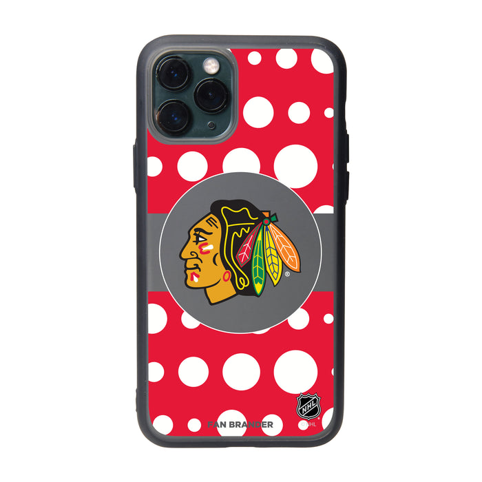 Fan Brander Slate series Phone case with Chicago Blackhawks Polka Dots design
