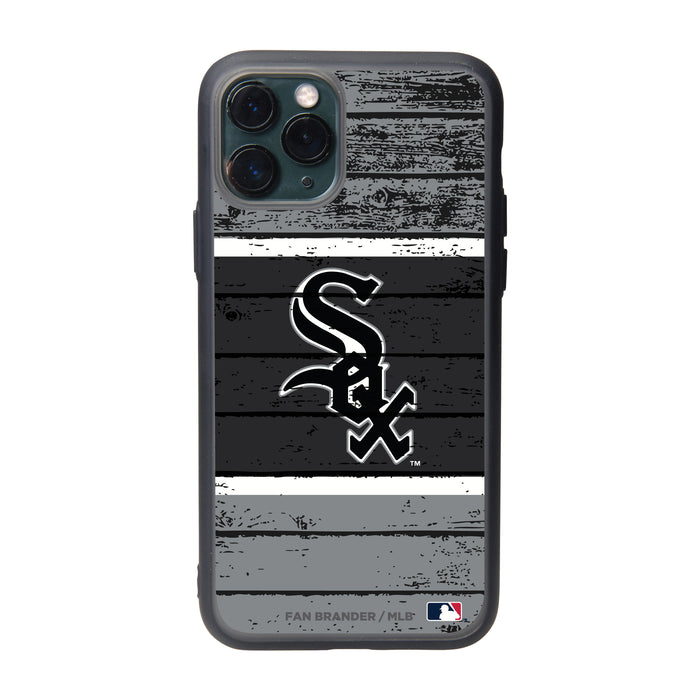 Fan Brander Slate series Phone case with Chicago White Sox Primary Logo on Wood Design