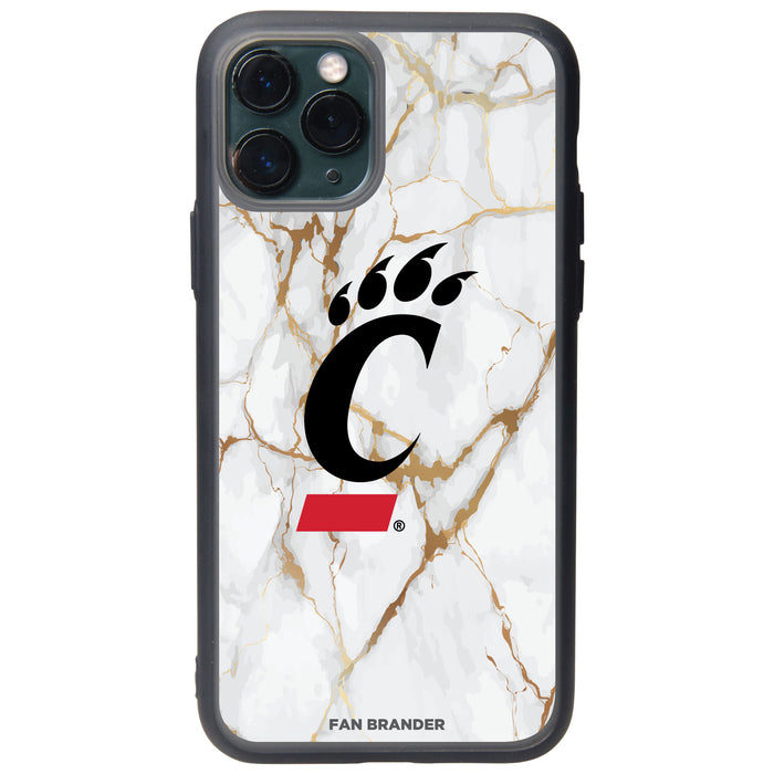 Fan Brander Slate series Phone case with Cincinnati Bearcats White Marble Design