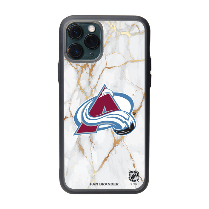 Fan Brander Slate series Phone case with Colorado Avalanche White Marble Design