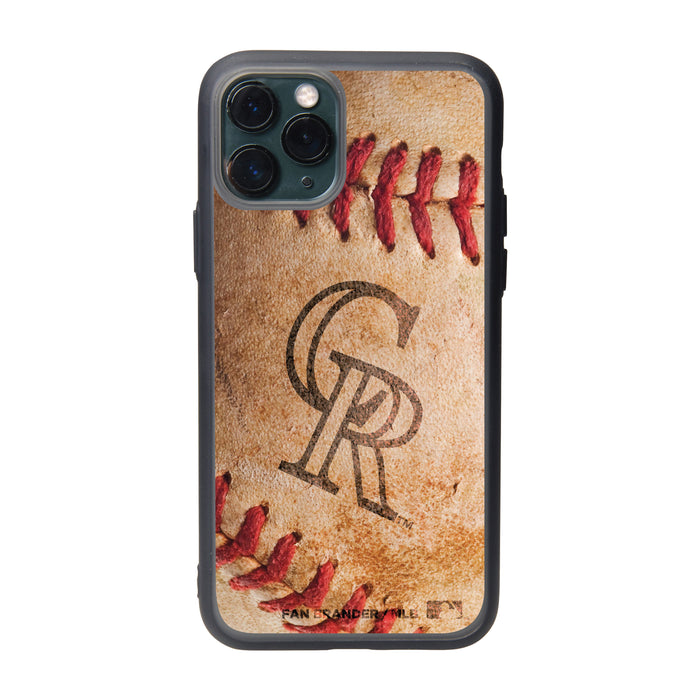 Fan Brander Slate series Phone case with Colorado Rockies Primary Logo and Baseball Design
