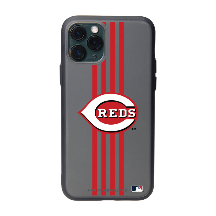 Fan Brander Slate series Phone case with Cincinnati Reds Primary Logo with Vertical Stripe