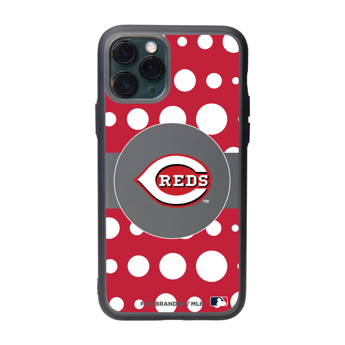 Fan Brander Slate series Phone case with Cincinnati Reds Primary Logo with Polka Dots