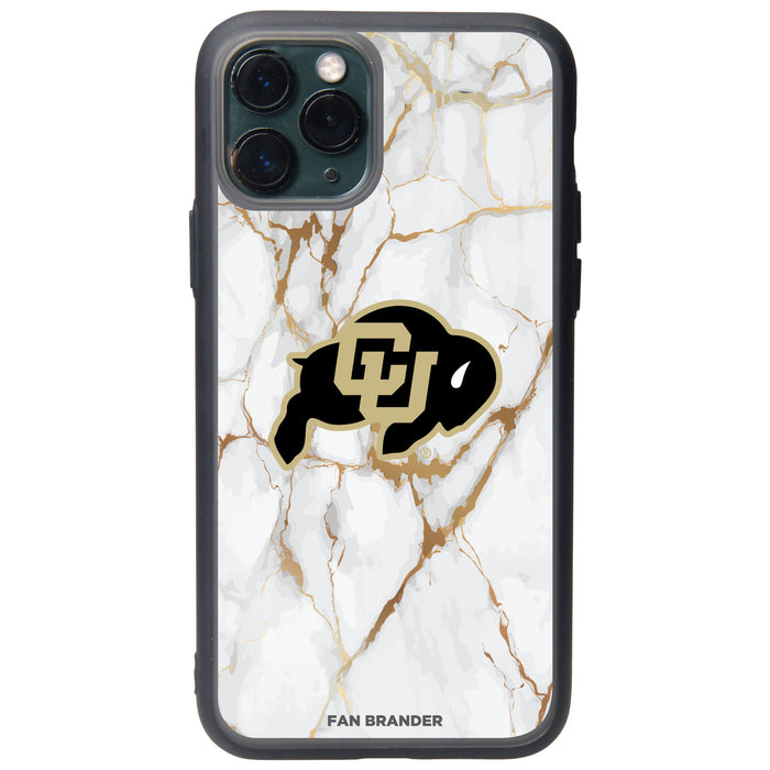 Fan Brander Slate series Phone case with Colorado Buffaloes White Marble Design