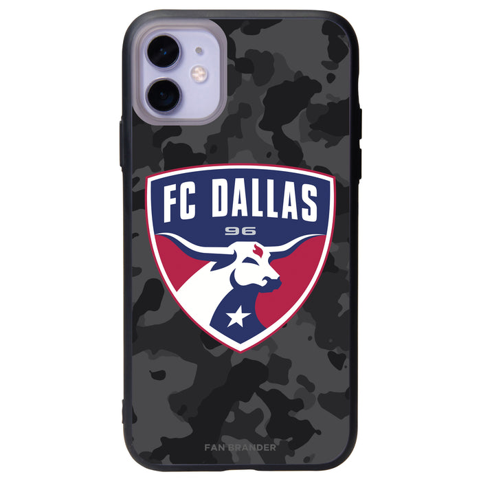 Fan Brander Slate series Phone case with FC Dallas Urban Camo Background