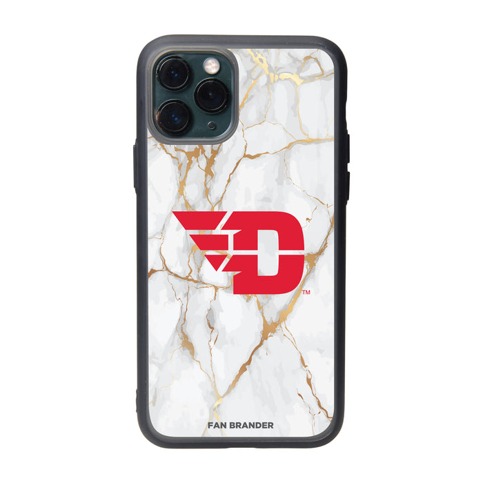 Fan Brander Slate series Phone case with Dayton Flyers White Marble Design