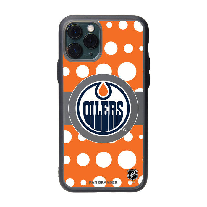Fan Brander Slate series Phone case with Edmonton Oilers Polka Dots design