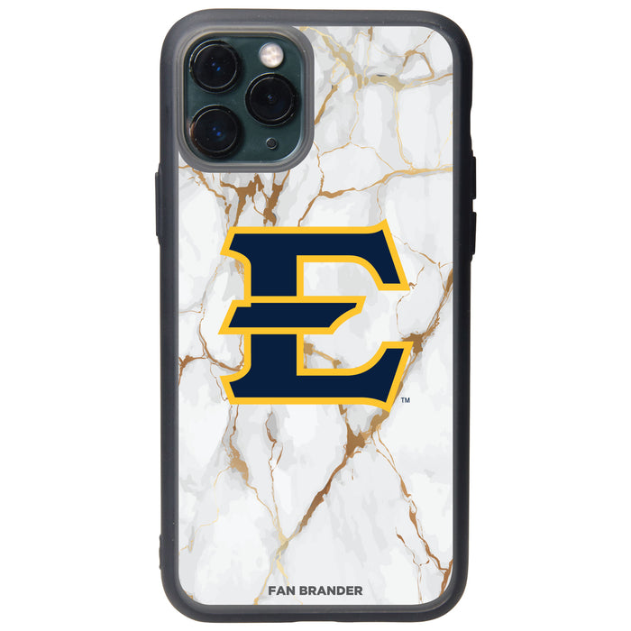 Fan Brander Slate series Phone case with Eastern Tennessee State Buccaneers White Marble Design