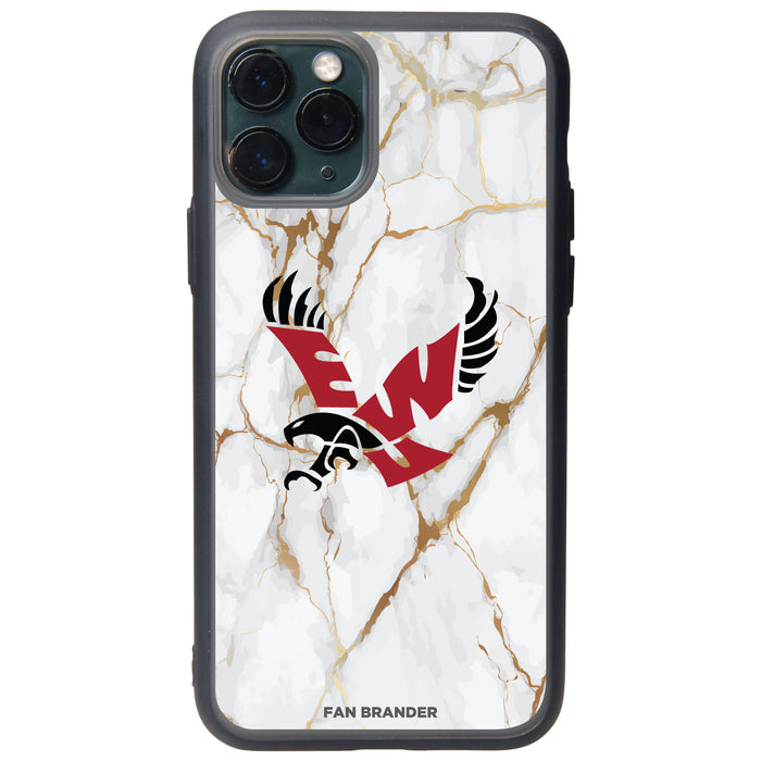 Fan Brander Slate series Phone case with Eastern Washington Eagles White Marble Design