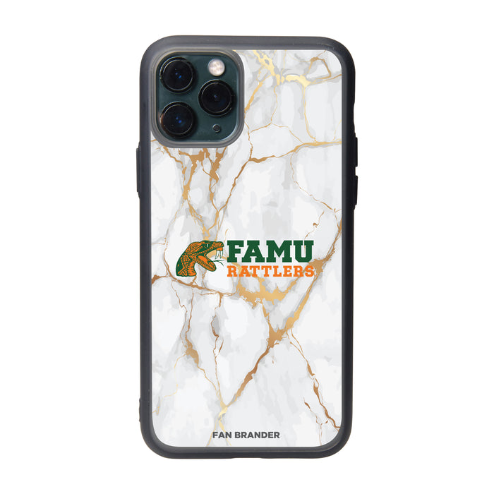 Fan Brander Slate series Phone case with Florida A&M Rattlers White Marble Design