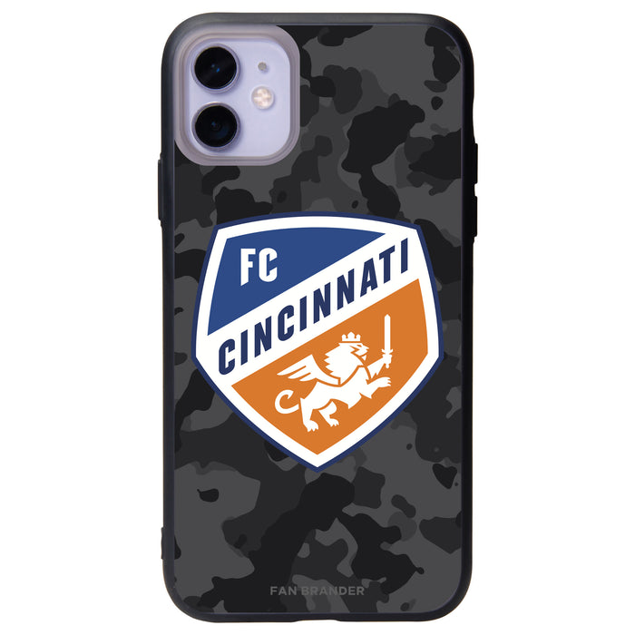 Fan Brander Slate series Phone case with FC Cincinnati Urban Camo Background