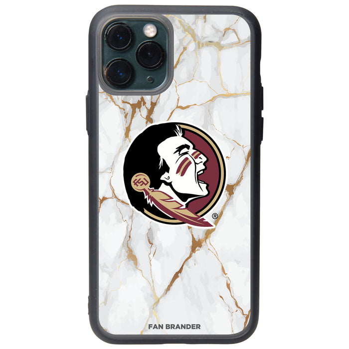 Fan Brander Slate series Phone case with Florida State Seminoles White Marble Design