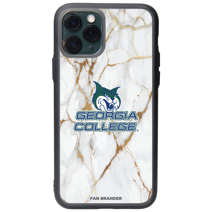 Fan Brander Slate series Phone case with Georgia State University Panthers White Marble Design