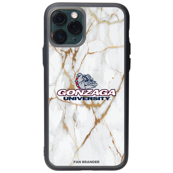 Fan Brander Slate series Phone case with Gonzaga Bulldogs White Marble Design