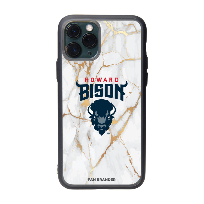 Fan Brander Slate series Phone case with Howard Bison White Marble Design