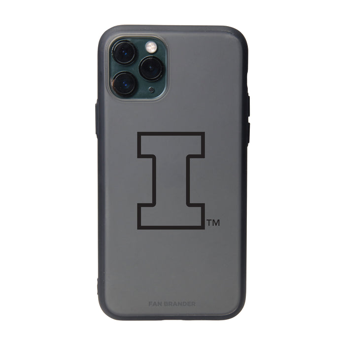Fan Brander Slate series Phone case with Illinois Fighting Illini Primary Logo in Black