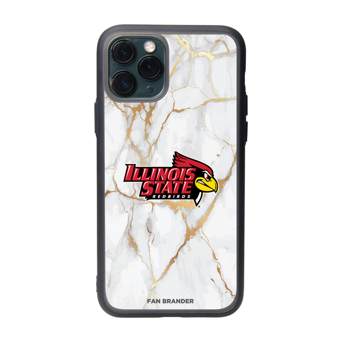 Fan Brander Slate series Phone case with Illinois State Redbirds White Marble Design