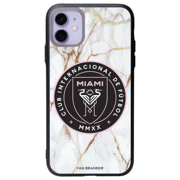 Fan Brander Slate series Phone case with Inter Miami CF White Marble Background