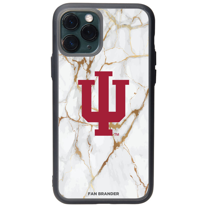 Fan Brander Slate series Phone case with Indiana Hoosiers White Marble Design