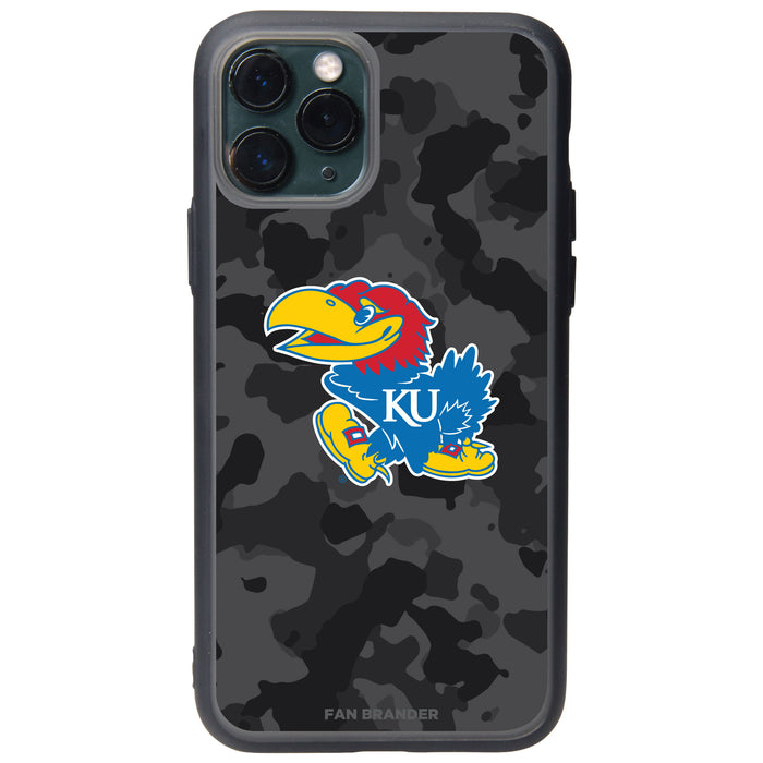 Fan Brander Slate series Phone case with Kansas Jayhawks Urban Camo design