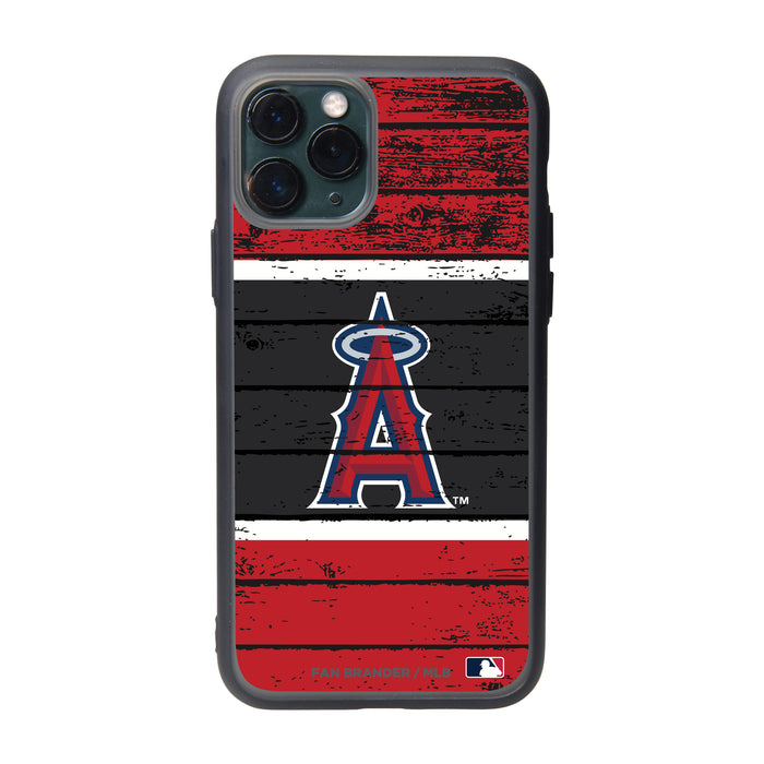 Fan Brander Slate series Phone case with Los Angeles Angels Primary Logo on Wood Design