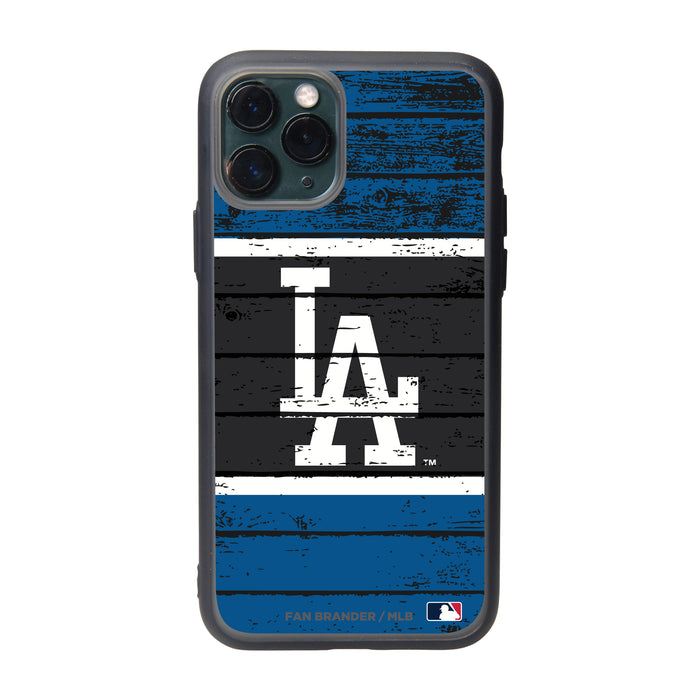 Fan Brander Slate series Phone case with Los Angeles Dodgers Primary Logo on Wood Design