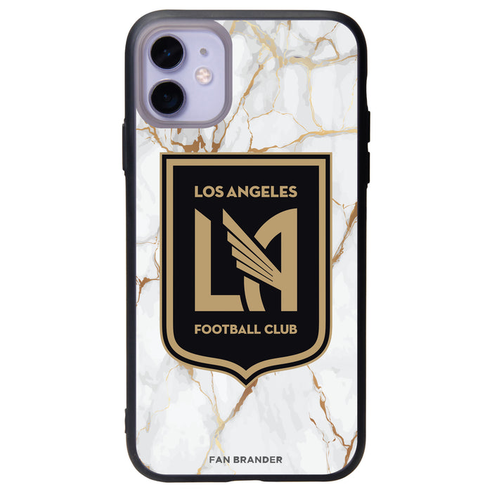 Fan Brander Slate series Phone case with LAFC White Marble Background
