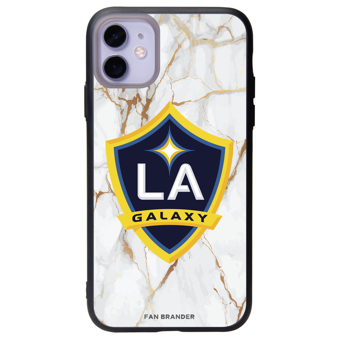 Fan Brander Slate series Phone case with LA Galaxy White Marble Background