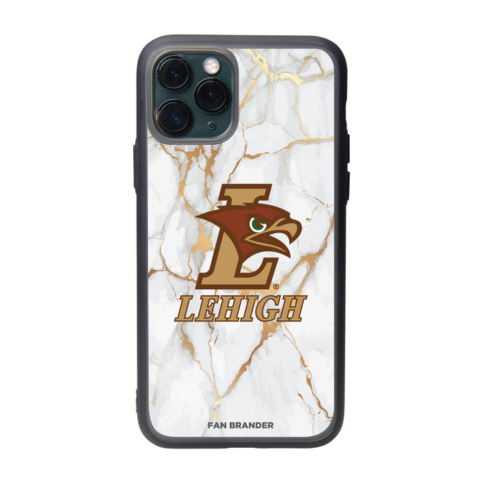 Fan Brander Slate series Phone case with Lehigh Mountain Hawks White Marble Design