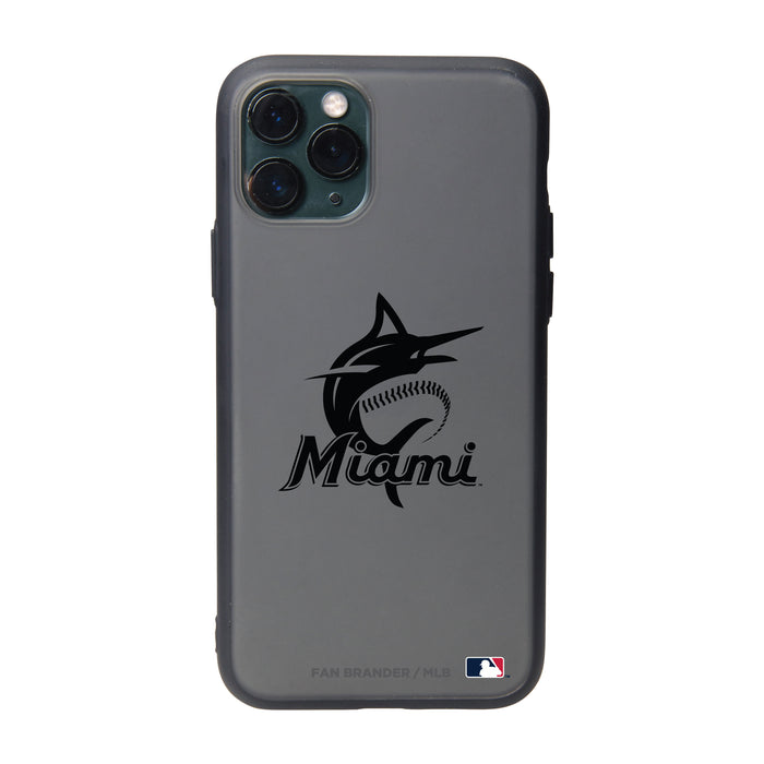 Fan Brander Slate series Phone case with Miami Marlins Primary Logo in Black