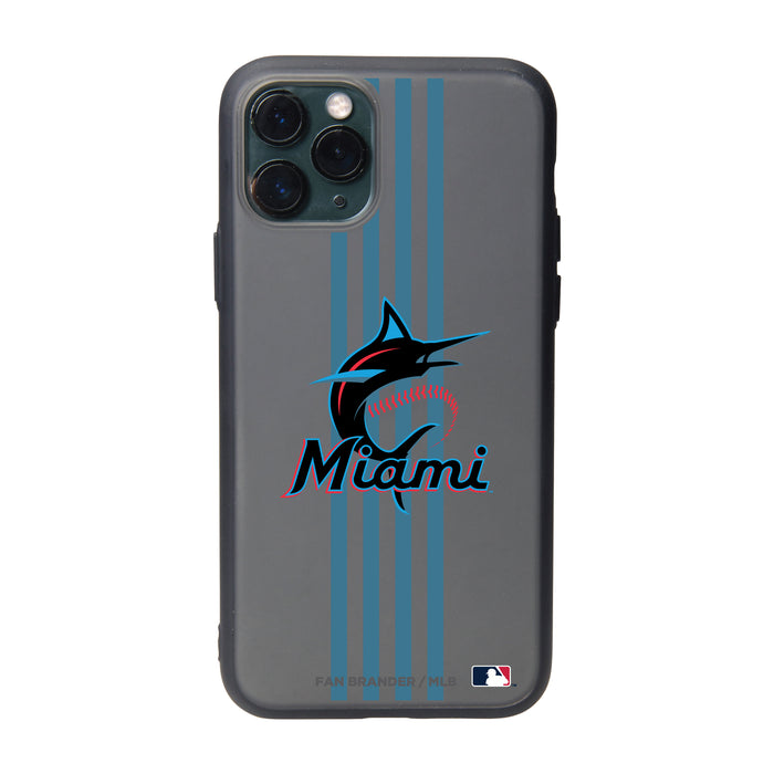 Fan Brander Slate series Phone case with Miami Marlins Primary Logo with Vertical Stripe