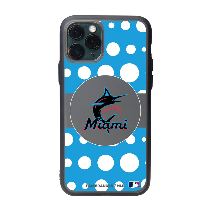 Fan Brander Slate series Phone case with Miami Marlins Primary Logo with Polka Dots