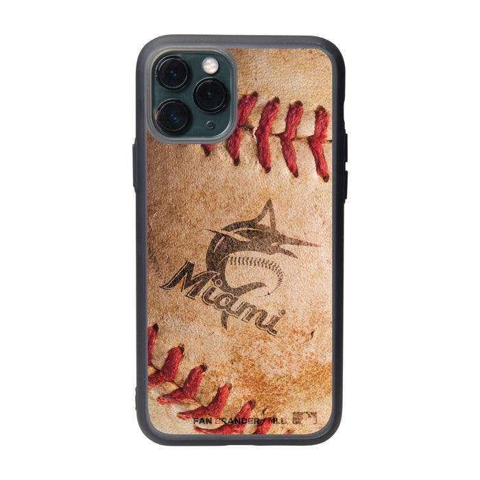 Fan Brander Slate series Phone case with Miami Marlins Primary Logo and Baseball Design