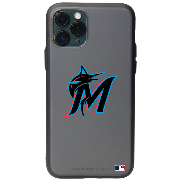Fan Brander Slate series Phone case with Miami Marlins Secondary mark design