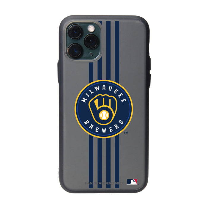 Fan Brander Slate series Phone case with Milwaukee Brewers Primary Logo with Vertical Stripe