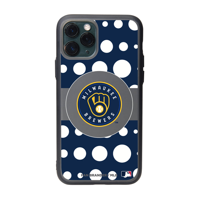 Fan Brander Slate series Phone case with Milwaukee Brewers Primary Logo with Polka Dots