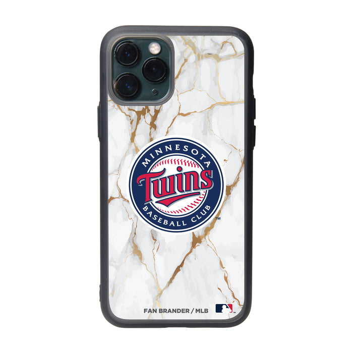 Fan Brander Slate series Phone case with Minnesota Twins White Marble design