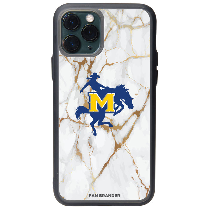 Fan Brander Slate series Phone case with McNeese State Cowboys White Marble Design