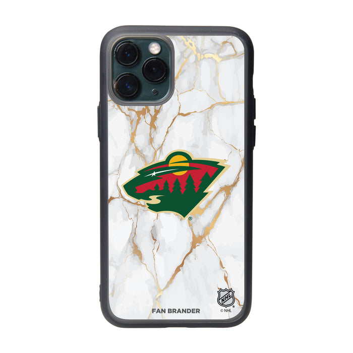 Fan Brander Slate series Phone case with Minnesota Wild White Marble Design