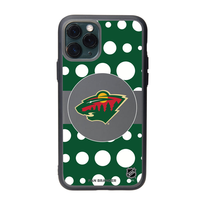 Fan Brander Slate series Phone case with Minnesota Wild Polka Dots design