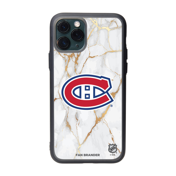 Fan Brander Slate series Phone case with Montreal Canadiens White Marble Design