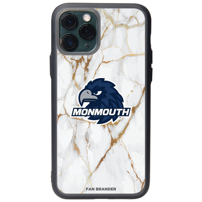 Fan Brander Slate series Phone case with Monmouth Hawks White Marble Design