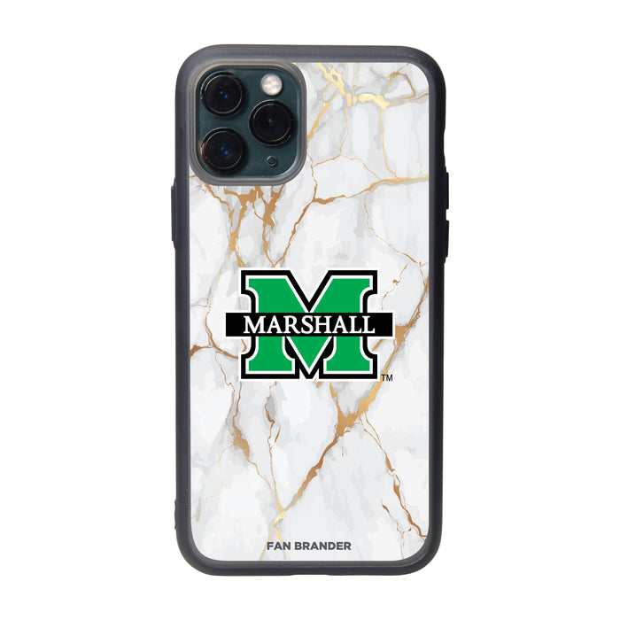 Fan Brander Slate series Phone case with Marshall Thundering Herd White Marble Design