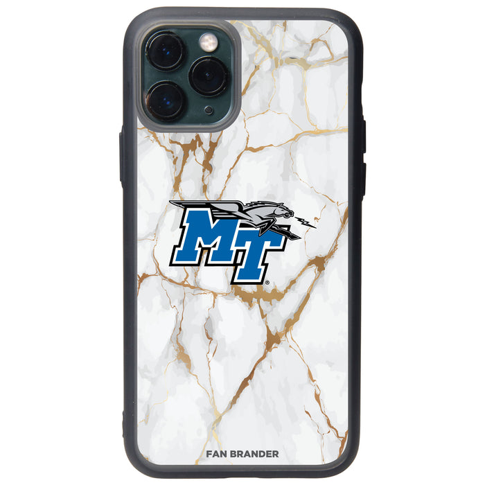 Fan Brander Slate series Phone case with Middle Tennessee State Blue Raiders White Marble Design
