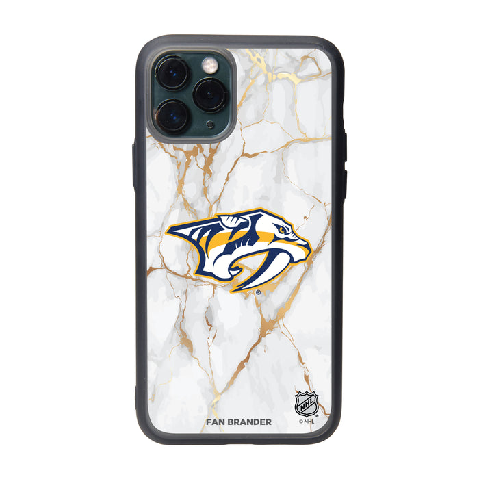 Fan Brander Slate series Phone case with Nashville Predators White Marble Design