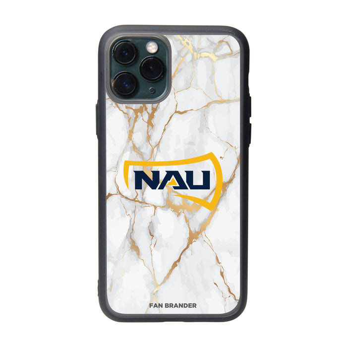 Fan Brander Slate series Phone case with Northern Arizona Lumberjacks White Marble Design