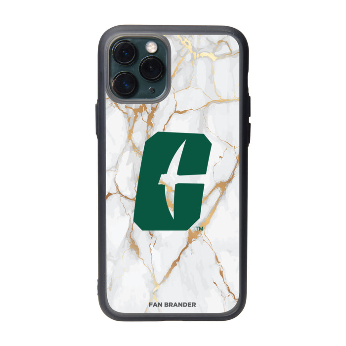Fan Brander Slate series Phone case with Charlotte 49ers White Marble Design