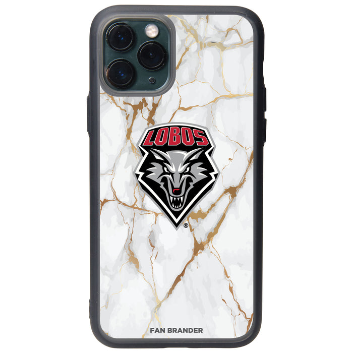Fan Brander Slate series Phone case with New Mexico Lobos White Marble Design