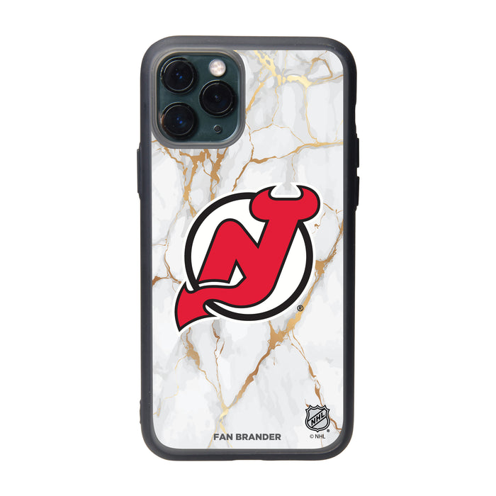 Fan Brander Slate series Phone case with New Jersey Devils White Marble Design